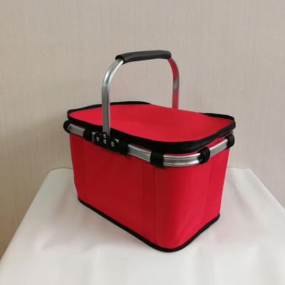 China 600D Oxford High Quality Portable Shopping Basket Portable Folding Shopping Basket for sale