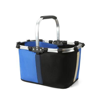 China Weight Capacity: Excellent Quality 10KGS Travel Hiking Camping Double Handle Cooler Basket Portable Shopping Basket for sale