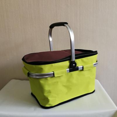 China Weight Capacity: Latest Fashion 10KGS Wholesale Increasing Camping Picnic Bag Aluminum Folding Shopping Basket for sale