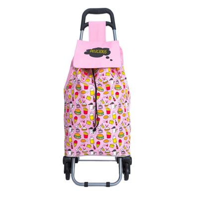 China Weight capacity good quality fashionable promotional trolley travel foldin shopping trolley portable supermarket clearance for sale