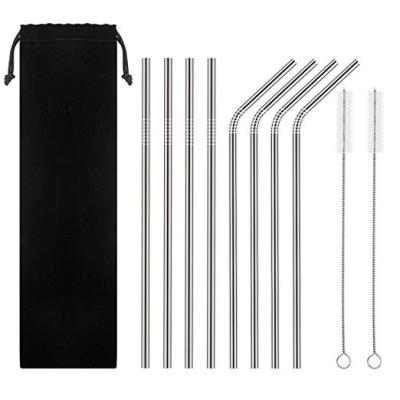 China Disposable Food Grade Approved Stainless Steel Straws Reusable Metal Drinking Straws for sale