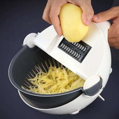 China Viable Multifunctional Manual Cutter Vegetable Slicer 9 in 1 Fruit Vegetable Cutter for sale