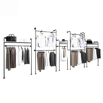 China Other Custom Clothing Store Clothing Showroom With Stainless Steel Hanging Display Rack Belt Display Rack for sale