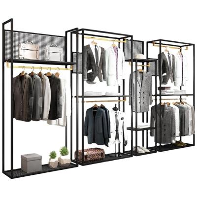 China High end clothing store display racks wisda product showcase men's clothing store commercial display rack for sale