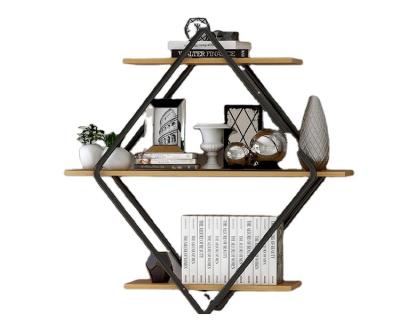 China Single-Sided Practical Decoration Frame Wall Background Shelves Industrial Wall Air Shelf for sale