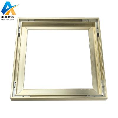 China Household Restaurant Bedroom Aluminum Extruded Profiles Frame Painting Solar Decorative Light Box Bracket Fence Doors Windows Frame Square Profile for sale