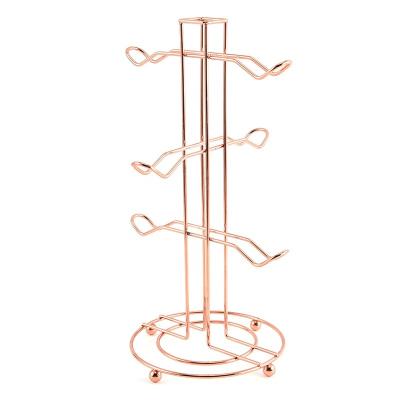 China Mature welding Kitchen creative iron art coffee cup tree shaped metal cup holder for sale