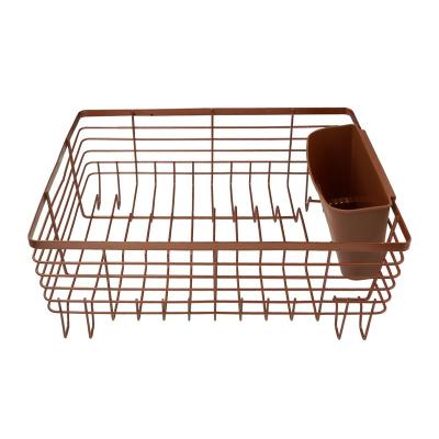 China Sustainable High quality wholesale simple metal dishes bowls and chopsticks drain storage rack for sale