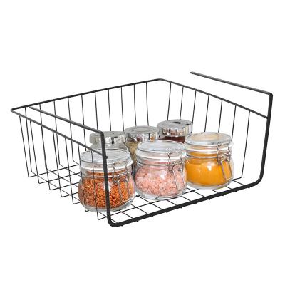 China Stocked High quality Iron wire kitchen storage shelf for easy storage multifunctional Undershelf Basket for sale