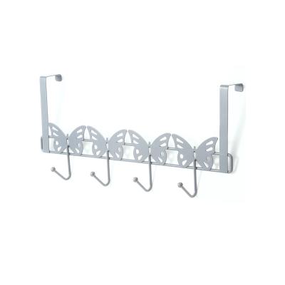 China Sustainable Horizontal 4 Hook Rack Hanger Towel AND Clothing Hanger Overdoor Hook for sale