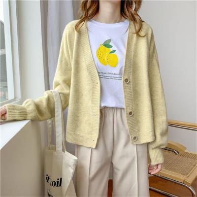 China Anti-wrinkle women cardigans sweater knit jacket girls tops chic woman sweaters tank top knit for sale