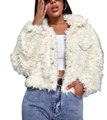 China Other Women s Shearling Cropped Coat Flapper Single Breasted Teddy Jacket Detail for sale