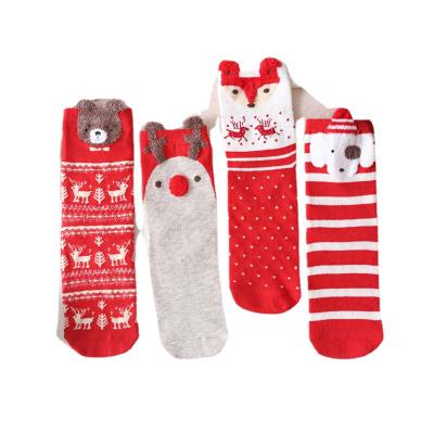 China QUICK DRY socks Christmas girl autumn and winter lovely tube socks cotton three-dimensional socks for sale