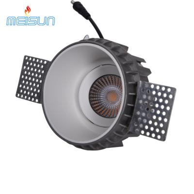 China Embeded Design Dali IP44 10W Trimless Dimmable Warm Ceiling Recessed COB Led Downlight for sale