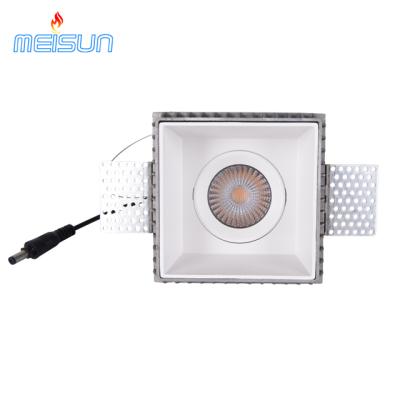 China New Design Adjustable High CRI 8W Led Recessed Downlight Led Square Grille Trimless Downlight for sale