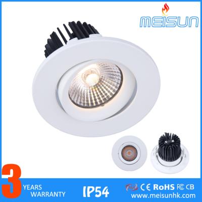 China adjustable & Meisun Non Dimmable 10W Dimmable Twin COB Folding COB LED Downlight 3000K IP65 in Matt White Low Profile for sale