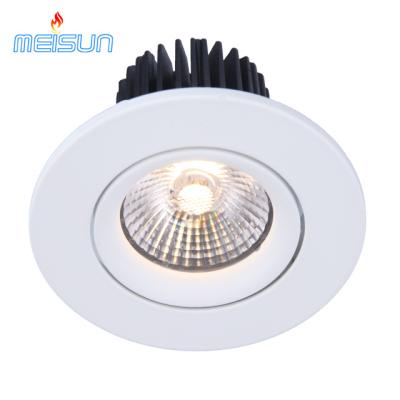 China Adjustable MEISUN Lighting 5 Years Warranty 7W Cutout 72mm LED COB Downlights for sale