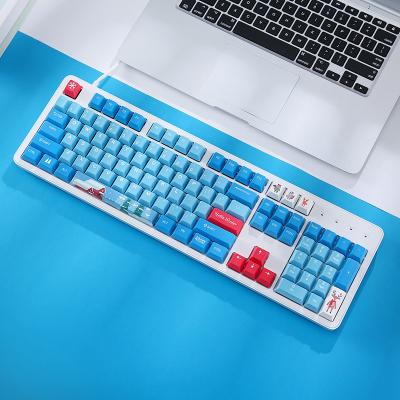 China Computer Keyboard AFLION OEM Custom 104/118 Key Pbt Translucent Keyboard Mechanical Keyboard Special Color Personalized Two Color Key Cap for sale