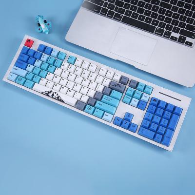 China Computer Keyboard Mountaintop theme mechanical game keyboard key cap PBT heat sublimation OEM full set of key caps for sale