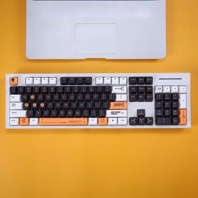 China Computer Keyboard New color contrast theme mechanical game keyboard key cap PBT heat sublimation OEM full set of key caps for sale