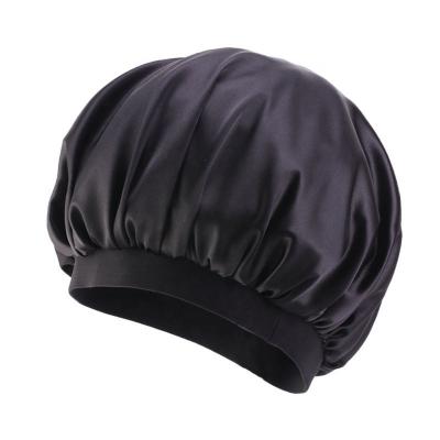 China Wholesale Hair Silk Multi Color Head Band Silk Sleep Cap Satin Head Cover Wide Elastic Multi Color Satin Bonnet Silk Hoods for Women for sale