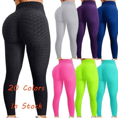 China Breathable Ladies Multi Color Tiktok Workout Pants Stretch Crac! crack! Butt Lifter Tight Waist Lifting Fitness Women Yoga Pants Leggings for sale