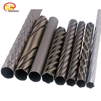 China Minimalist Curtain Rod and Accessories Pipe Color Aluminum Chrome Iron Curtain Chromed Pipe for Curtain Aluminum Tube for sale