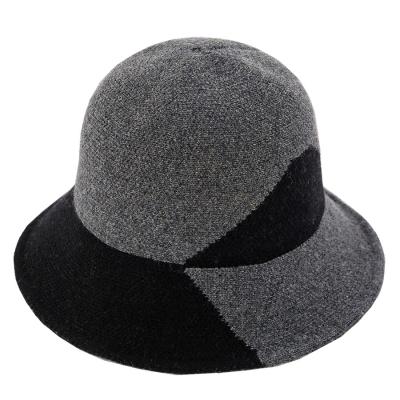 China New Winter Plush Wool Fashionable Warm Fisherman Style Knitting Bucket Hat For Women for sale