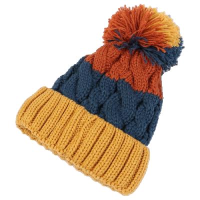 China New Winter COMMON Warm Heat Protection Ear Double Color Knitting Hat For Female for sale