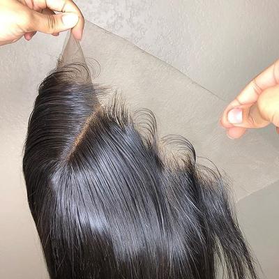 China Hot Selling Silky Straight Wave Pre Plucked Hd Swiss Lace Frontal Closure Cuticle Aligned Thin Transparent Ear To Ear 13X4/13x6 Lace Wig for sale