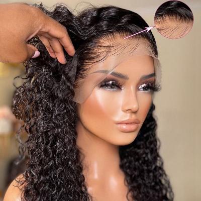 China Cheap Lace Front Wigs Brazilian Hair HD Body Wave Water Wave Hair Lace Front Wigs 100% Virgin Hair Wigs For Black Women for sale