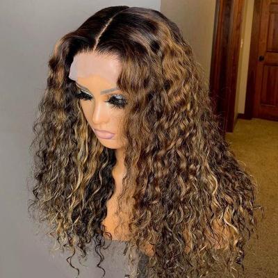 China Cheap Curly Full Hd Curly Lace Front Wig Raw Brazilian Deep Curly Virgin Hair Wig 13X4 Lace Frontal Wig For Black Women for sale