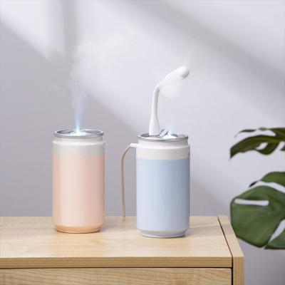 China Air Humidification+Light OEM Flame Bottle Diffuser 200ml Mini Car Mist Maker Portable Humidifier With Led Light for sale