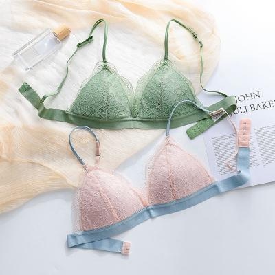 China Wholesale Sexy Girls Breathable Wire Free Lace Bralette Women Breathable Bras High Quality for sale