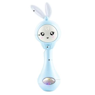 China Musical Funny Tooth Rattle Teether Baby Rubber Hammer Bell with Light and Music Toys for sale