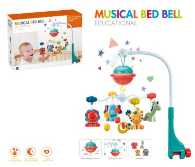 China Baby Crib Bell Musical Multifunctional Automatic 360 Degrees Rotate Plastic Cute Baby Crib Movable Musical Crib Bell for sale