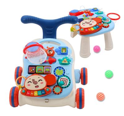 China Multifunctional Plastic Play Table Baby Walker With Wheel 6-24 Months Toddler Walker Anti-Rollover Stroller For Baby for sale