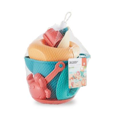 China Summer Soft Outdoor Multi Accessories Set ABS Beach Sand Toy Exquisite Silicone Beach Bucket Toys For Children for sale