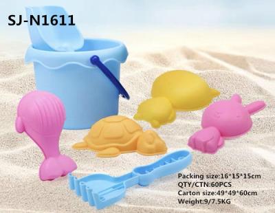 China ABS Factory Price Portable Play Outdoor Kids Sand Tools Beach Toys Plastic Bucket Set for sale