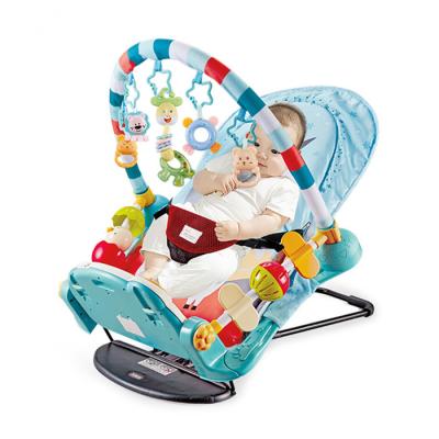 China Educational Toy 3 IN 1 Musical Automatic Electric Rocking Chair Playmat Swing Bouncer Cradle Vibration Baby Sleep Partner With Rattle for sale