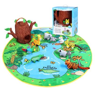 China Toy Jollybaby Polyester Dino Doll Educational Stuffed Animals Soft Play Mat For Baby Play for sale