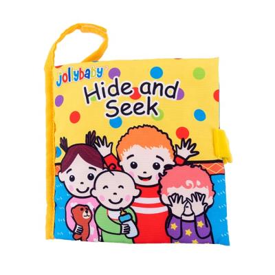 China Polyester Jollybaby Book First Cloth Infant Cloth Book Educational Washable Soft First Education For Baby for sale