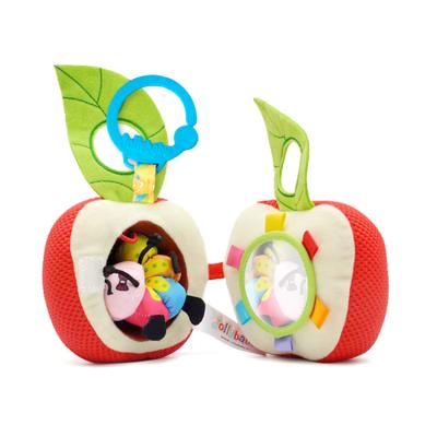 China Safety Pram Baby Hanging Toys Teething Apple Fruit Crochet Toys Wholesale Baby Rattles Toys for sale