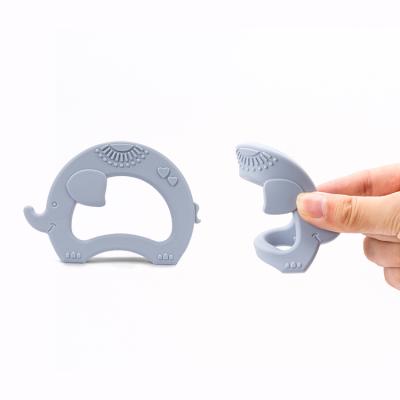 China 100%food grade silicone chewable safe baby supplies animal baby baby teethers silicone chewable teether for sale