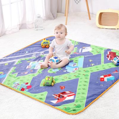 China Non-Toxic Cloth Toys Game Kids Playmat Baby Activity Play Mat Friction Toy Vehicles Kids Play Mats for sale