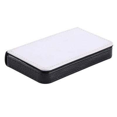 China Sublimation PU Name Card Holder Wallet Credit ID Case Blank Sublimation Leather Business Card Holder for sale