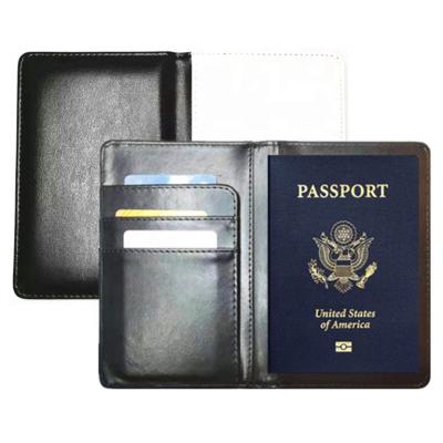 China Custom Printing DIY Heat Transfer Printing Blank Passport Holder PU Sublimation Leather Passport Cover for sale