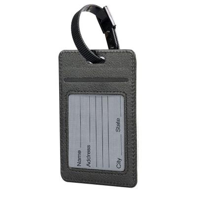 China Sublimation Blanks Bulk Personalized Sublimation Travel Tag PU Leather Luggage Tag for sale