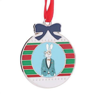 China Sublimation Blanks Personalized Photo Printing Christmas Tree Decoration Blank Metal Ornaments Sublimation Christmas Gift for sale