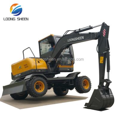 China Hotels Best Price 8ton Wheel Excavator Small Mini Excavator Excavator for sale